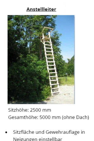 Flyer, Jagdsitze aus Erlach